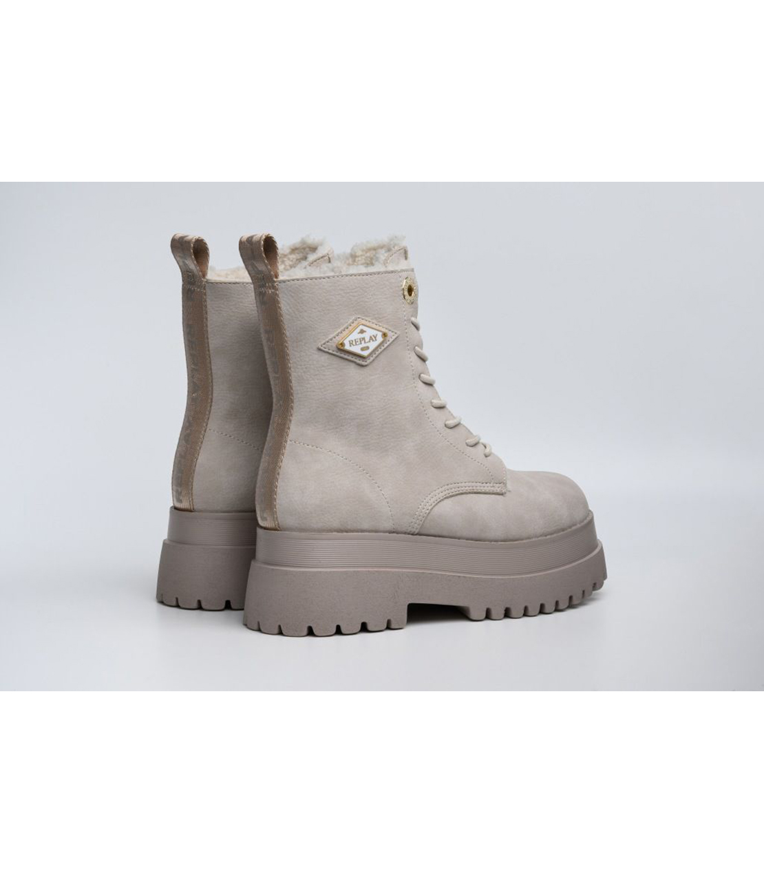 厚底レースアップブーツ 詳細画像 ベージュ 2